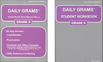 Easy Grammar Daily Grams Grade 6--Teacher and Student