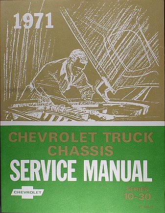 1971 Chevy Truck Shop Service Repair Manual GM 71 with Decal