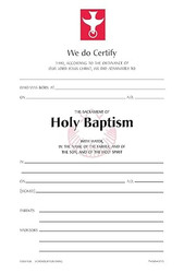 Baptism Certificate #110R