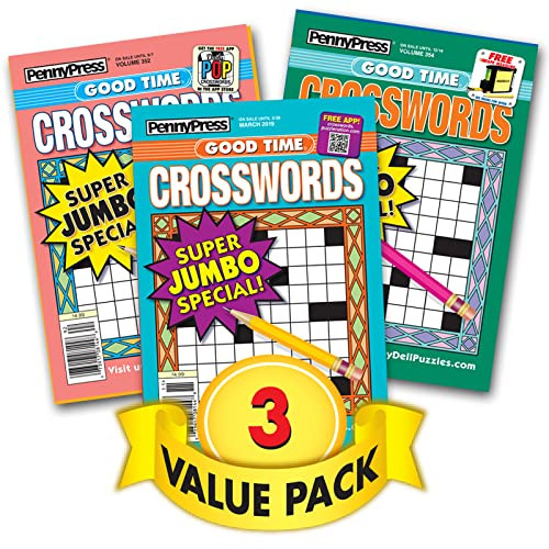 Good Time Crossword Puzzles for All Ages 3 Pack Penny