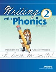 Writing with Phonics 2 Abeka 2nd Grade 2 Cursive Penmanship