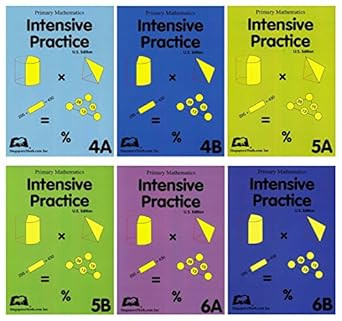 Primary Math Intensive Practice 6 Books Set