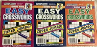 Lot of 3 Penny Press Good Time Easy Crosswords Super Jumbo