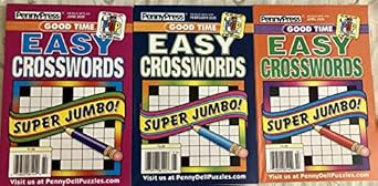 Lot of 3 Penny Press Good Time Easy Crosswords Super Jumbo