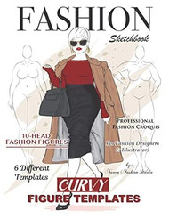 Fashion Sketchbook with Curvy Figure Template
