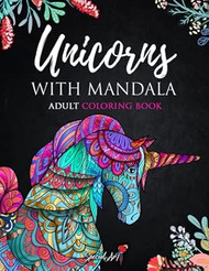 Unicorns with Mandala  Adult Coloring Book