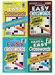 Lot of 4 Penny Press Favorite Easy Crossword Super Jumbo