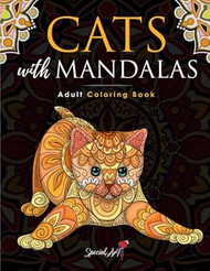 Cats with Mandalas - Adult Coloring Book