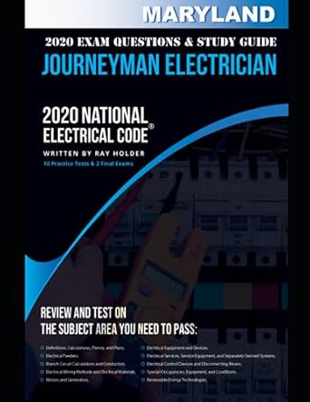 Maryland 2020 Journeyman Electrician Exam Questions and
