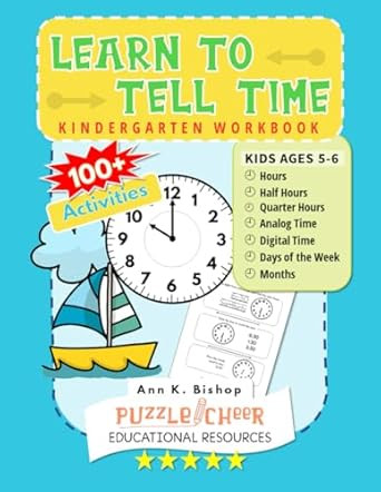 Learn To Tell Time Kindergarten Workbook