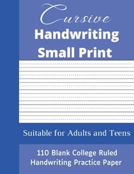 Cursive Handwriting Small Print