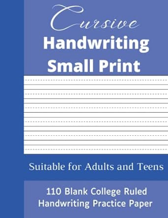 Cursive Handwriting Small Print