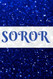 Blue and White Glitter Soror Journal: Zeta