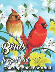 Birds Large Print Coloring Book For Adult