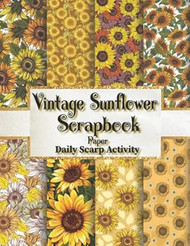 Vintage Sunflower Scrapbook Paper