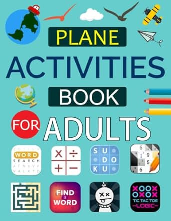 Plane Activities Book For Adults