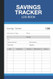Savings Tracker Log Book