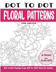 Dot to Dot Floral Patterns for Adults