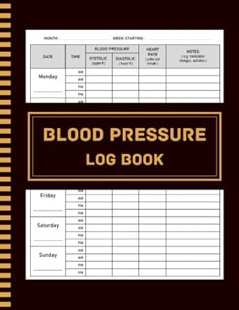 Blood Pressure Log Book