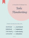 A Monoline Workbook for italic handwriting