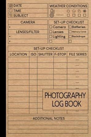 Photography Log Book
