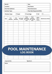 Pool Maintenance Log Book