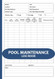 Pool Maintenance Log Book