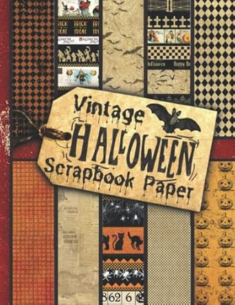 Vintage Halloween Scrapbook Paper