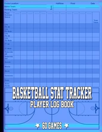 Basketball Stat Tracker Player Log Book