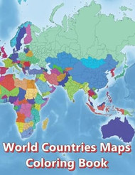 World Countries Maps Coloring Book Continent Africa Asia
