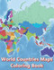 World Countries Maps Coloring Book Continent Africa Asia