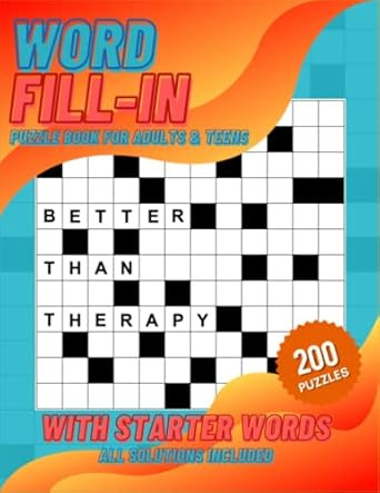 Word Fill in Puzzles Book For Adults and Teens