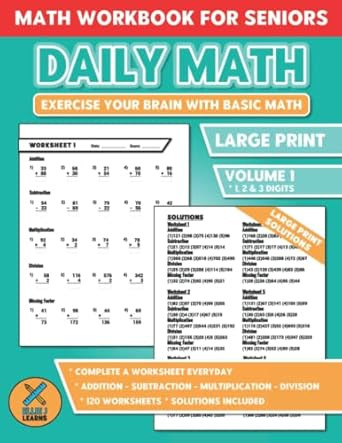 Daily Math - Math Workbook For Seniors