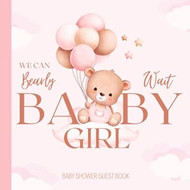 Pink Baby Shower Guest Book for Baby Girl Teddy Bear With