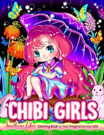 Chibi Girls Coloring Book: Cute Illustrations With Adorable