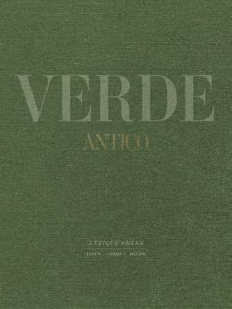 Verde Antico Decorative Linen Books for Coffee Tables
