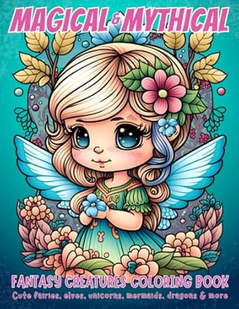 Magical & Mythical Fantasy Creatures Coloring Book