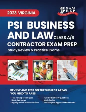 2023 Virginia PSI Business and Law Class A or B Contractor