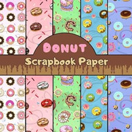 Donut Scrapbook Paper