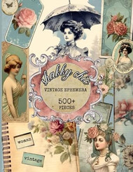 Vintage Victorian Shabby Chic Ephemera Book