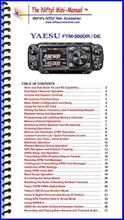 Yaesu FTM-500DR / DE Mini-Manual by Nifty Accessories
