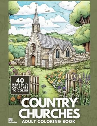 Country Churches Coloring Book