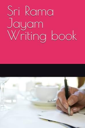 Sri Rama Jayam Writing book
