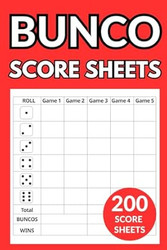Bunco Score Sheets