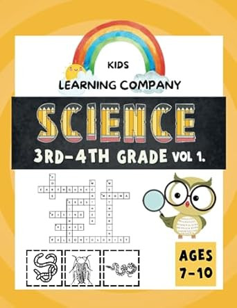 3rd-4th Grade Science Activities workbook Ages 7-10 Vol 1