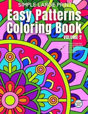 Simple Large Print Easy Patterns Coloring Book