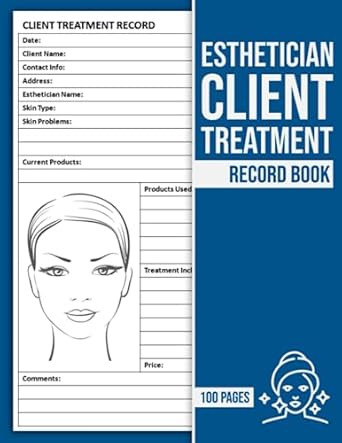 Esthetician Client Treatment Record Book