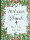 Welcome to our Church - Church Visitor Guest Book