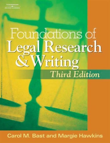 Foundations Of Legal Research And Writing