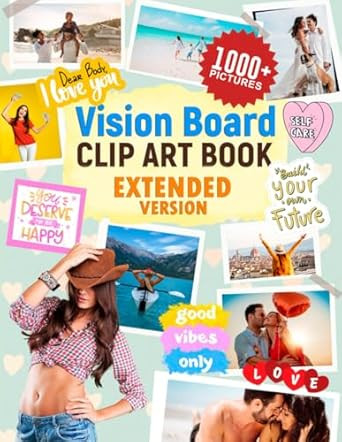 Vision board clip art book